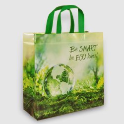 Digitaltrykket woven handlenett med logo