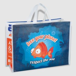 Digitaltrykket handlenett i non woven 