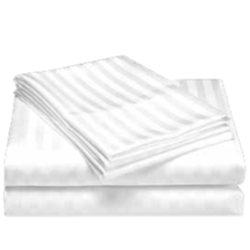 HOTELLSENGETY I STRIPETE BOMULLSATENG