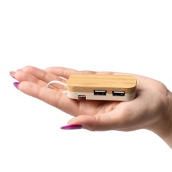 KRUSE  2 i 1 USB-port / bambus mobilstativ funksjon