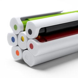 KANOR Penn av resirkulert ABS-kropp med  trykknapp.Bltt blekk