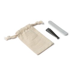 VELVET Manikyrsett i bomulls snrebndspose med neglefil og klipper