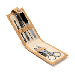 PODOX Miljvennlig manikyrsett med korketui og logo