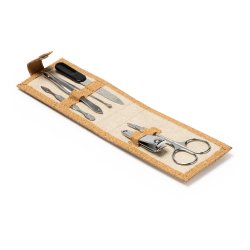 PODOX Miljvennlig manikyrsett med korketui og logo