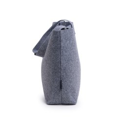 CAROLA Shoppeveske laget av gjenvunnet filt gris 