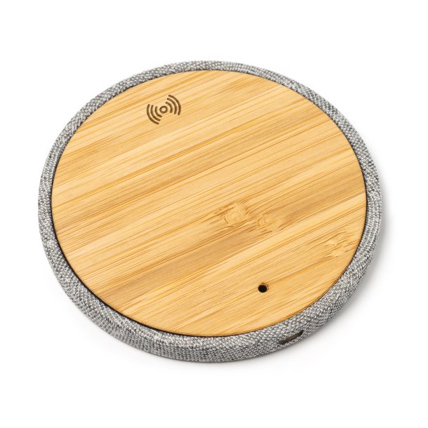 SIBON Wireless eco-charger with main structure in bamboo and RPET fabric