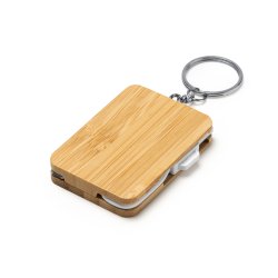 GASLY Nkkelring av bambus med 3-i-1 ladekabel