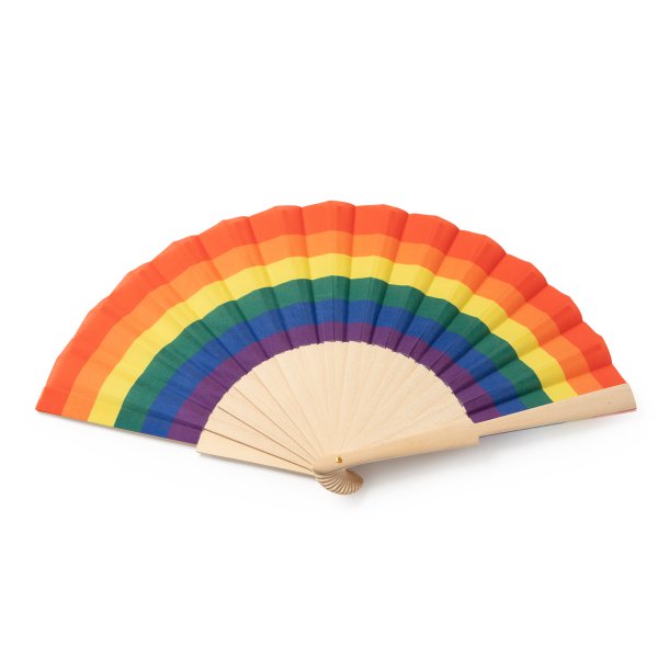 KEROS Hand fan in Pride - rainbow colours