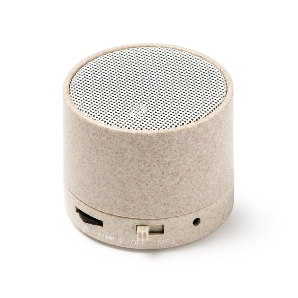 KUMBER Wireless speaker made of wheat fibre.  FM radio, micro SD card slot and hands-free function.