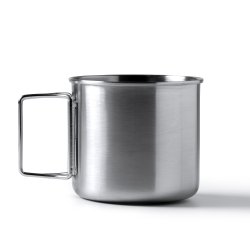 TEIDE  Rustfritt stl krus med sammenleggbare hndtak - 450ml