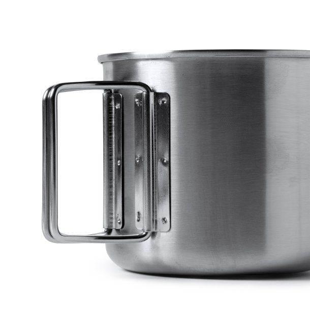 TEIDE  Stainless Steel Mug with Folding Handles - 450ml