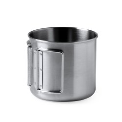 TEIDE  Rustfritt stl krus med sammenleggbare hndtak - 450ml