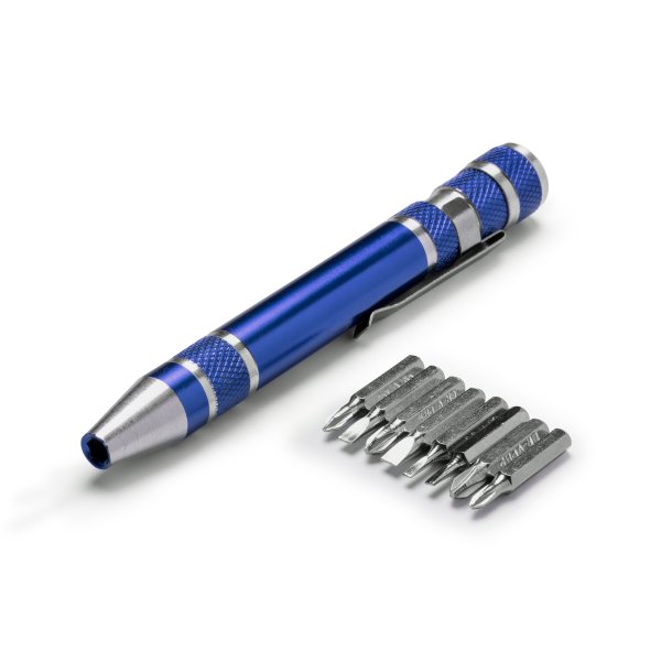 BRICO Multiverkty i aluminium i form av en penn.