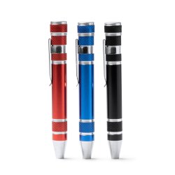 BRICO Multiverkty i aluminium i form av en penn.