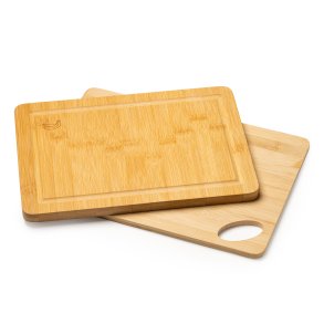 ANGUS naturlig bambus skjrebrett med juicekant.