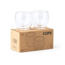 CAPSUL Gavesett av 2 dobbeltvegg espresso-glass