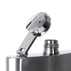 WALKER Lommelerke i rustfritt stl  med "slsikker" skrukork.175 ml.