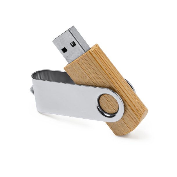 ULDON USB memory stick with body in natural bamboo