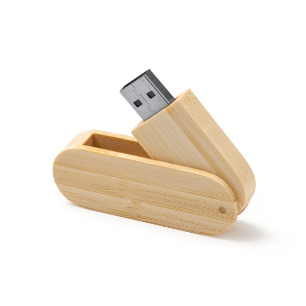 GUDAR USB-minnepinne i naturlig bambus. 16 GB kapasitet.