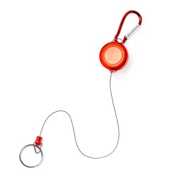 DOKI Roller Clip nkkelring med karabinkrok og uttrekkbar ring.