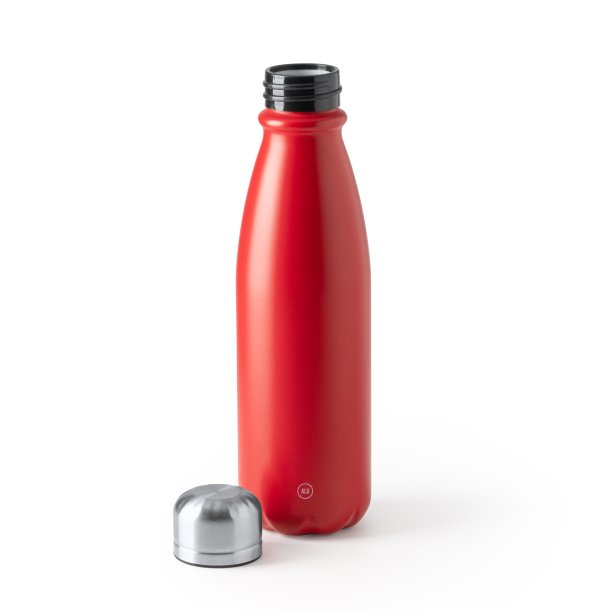 KISKO Resirkulert aluminiumsflaske med trykk. Enkel vegg . 550 ml kapasitet.