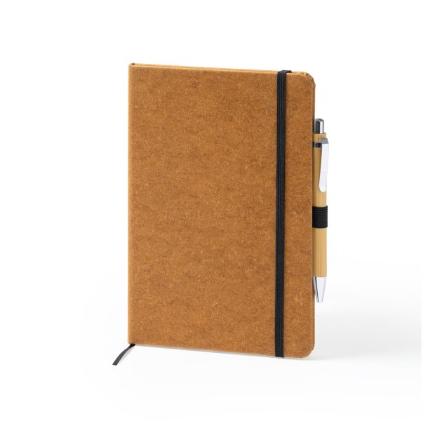 KORUM A5 notebook with hard covers in recycled leather