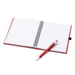 LEYNAX Spiralring notatbok blanke ark og penn av resirkulert papp