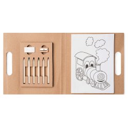 RESOL Tegneblokk til barn 6 fargeblyanter, spisser og viskelr