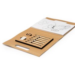 RESOL Tegneblokk til barn 6 fargeblyanter, spisser og viskelr