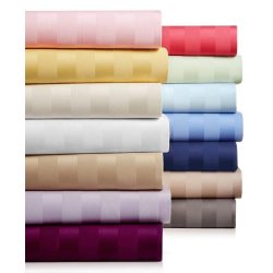 HOTELLSENGETY I STRIPETE BOMULLSATENG