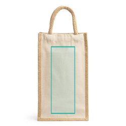 LOIRE Bomull-Jute brepose til flasker med dobbeltrom