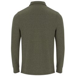 DYLAN OUTLET Langermet melert polo piquet skjorte 