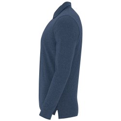 DYLAN OUTLET Langermet melert polo piquet skjorte 